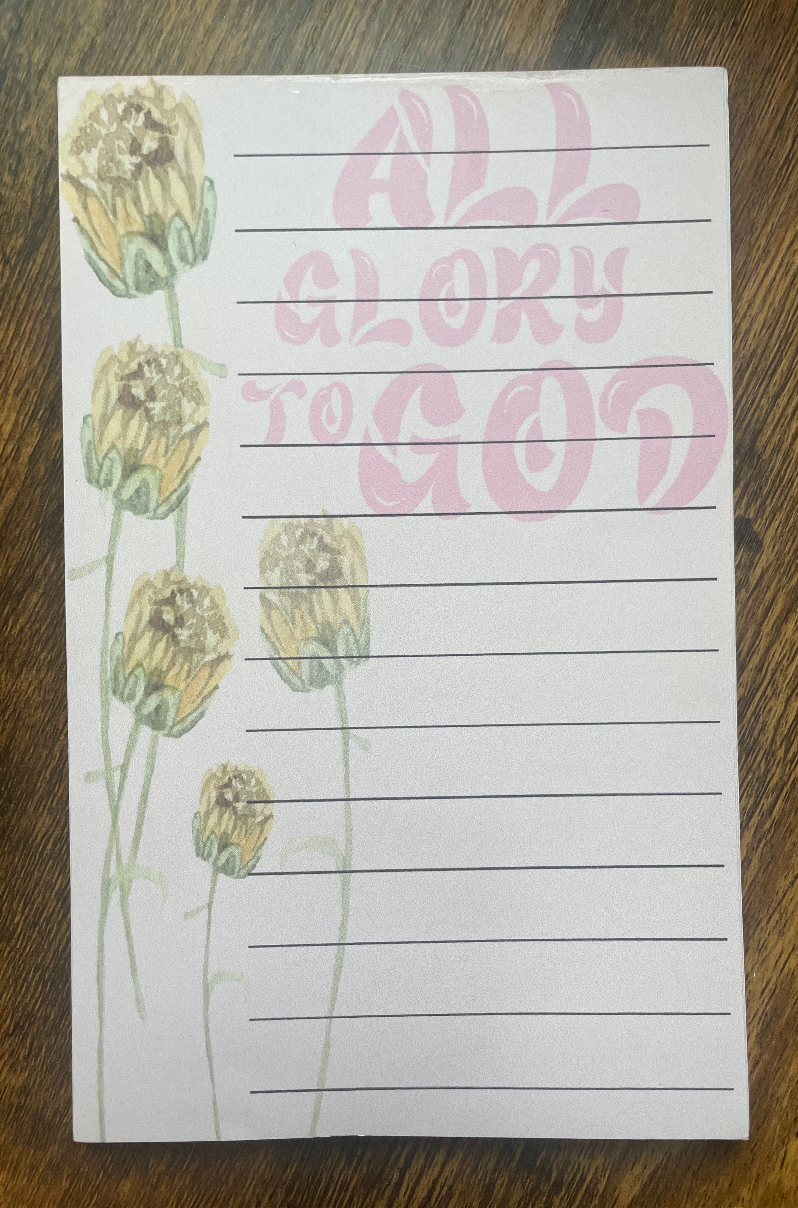 All Glory to God Notepad