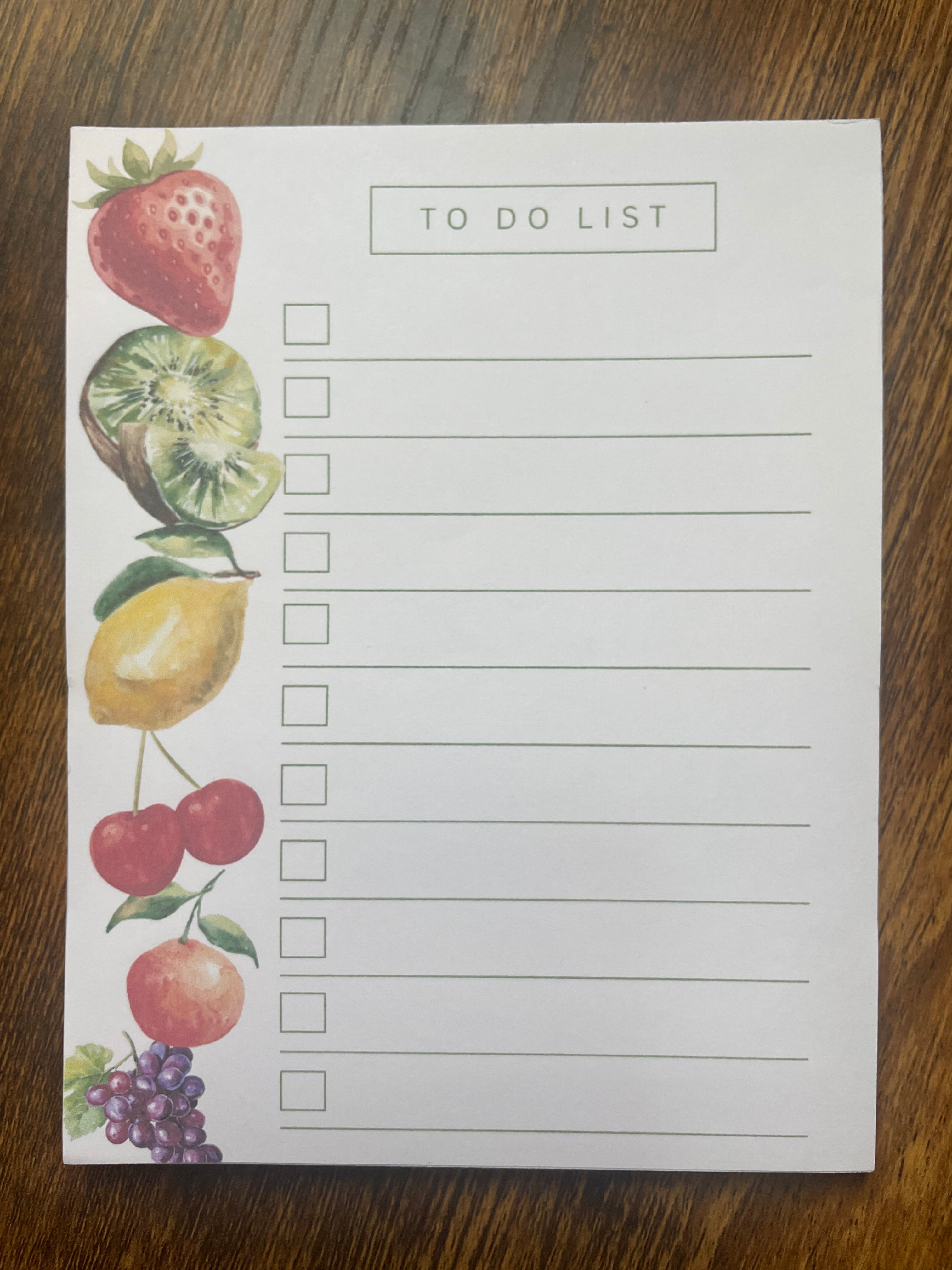 Vintage Fruit To-Do List Notepad