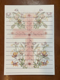 Floral Cross Notepad