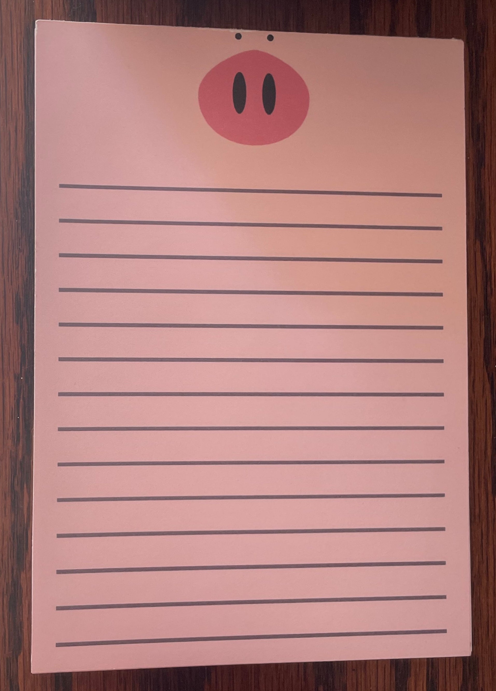 Pink Piggy Notepad
