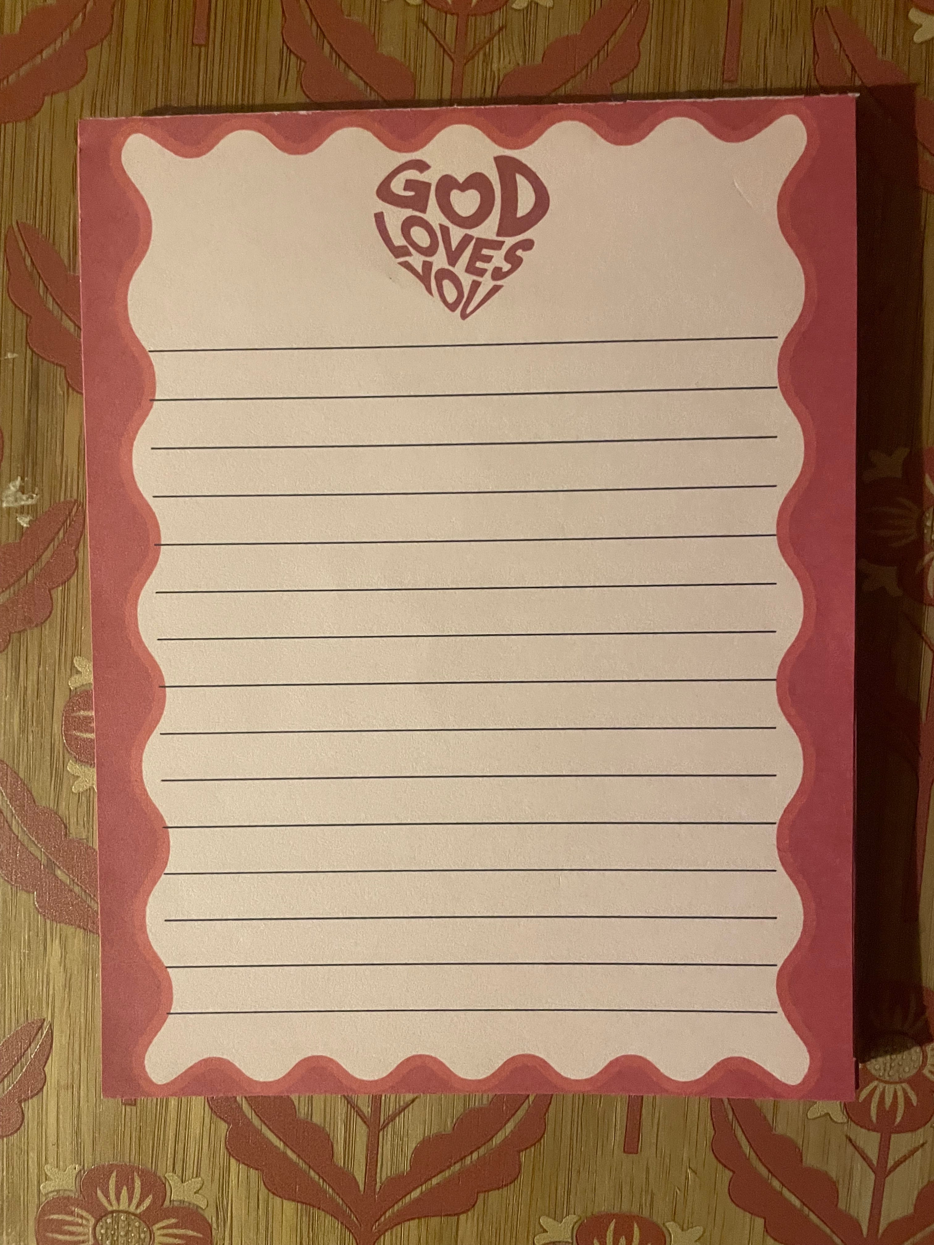God Loves Me Notepad